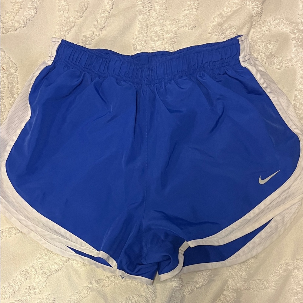 Nike Women's Athletic Shorts in Blue and White